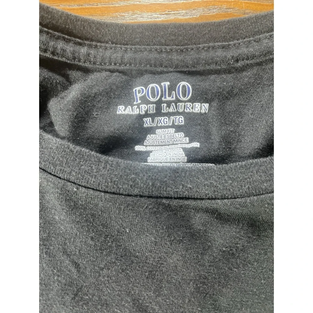 Polo Ralph Lauren Men's Slim Fit Black Classic Short Sleeve T Shirt Size XL